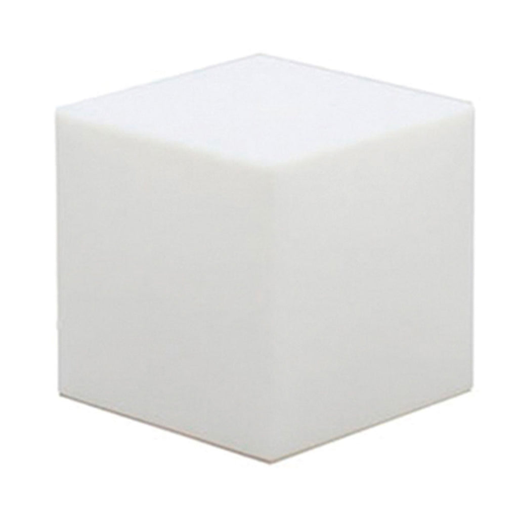 Solcellelampe Cuby kube hvit 20 cm dimbar med fjernkontroll