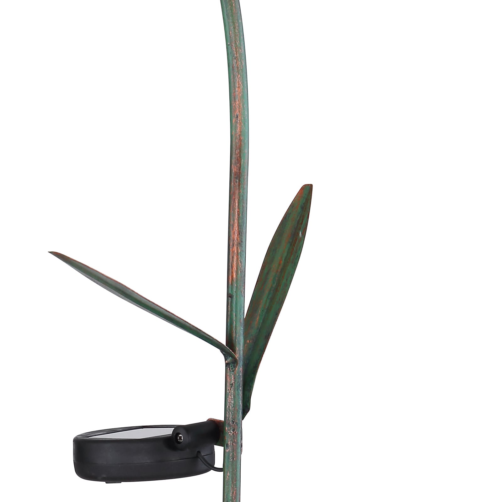 Detalj av solcellelampe dekor blomst med jordspyd H90 cm