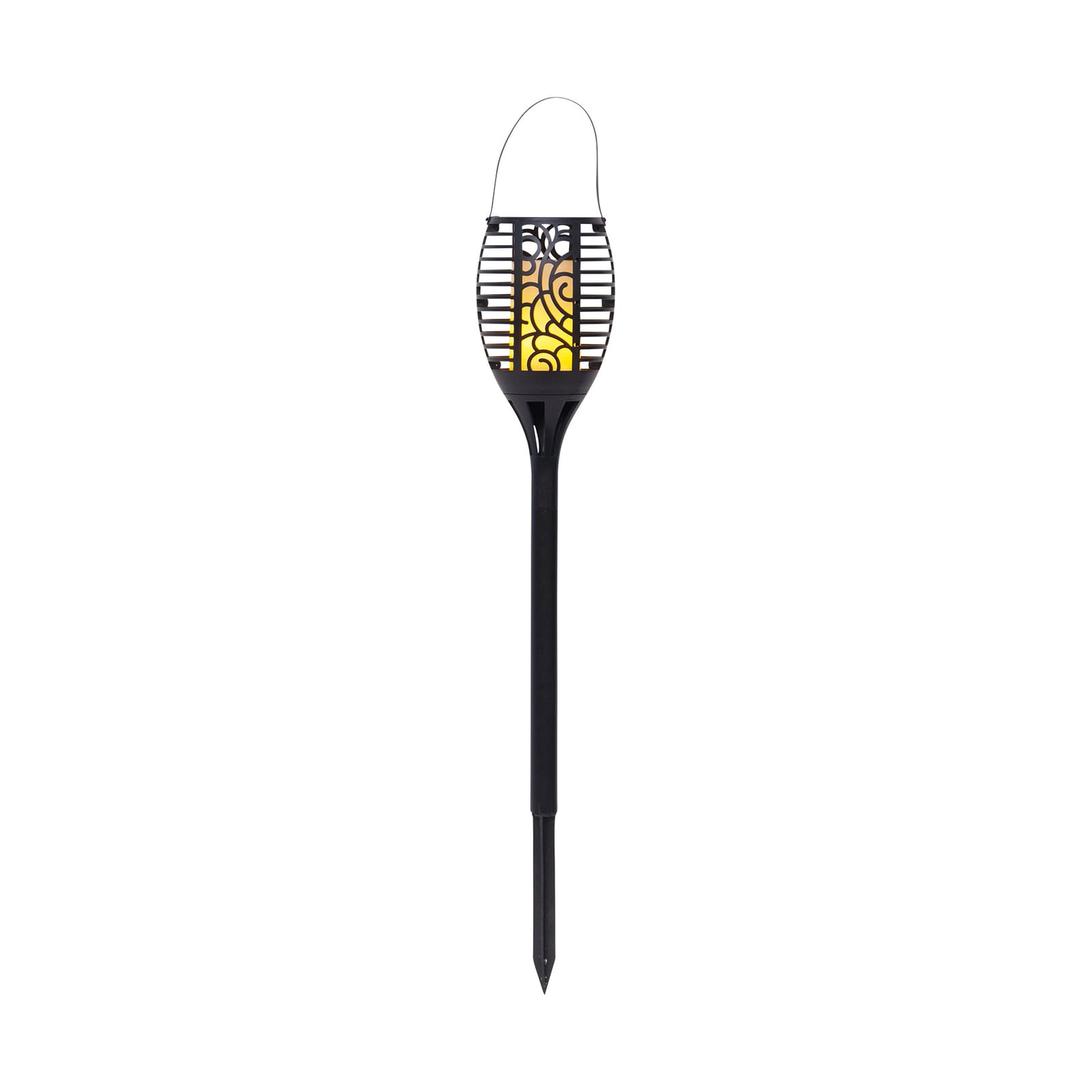 Solcellelampe LED Flame brukt som hengelampe