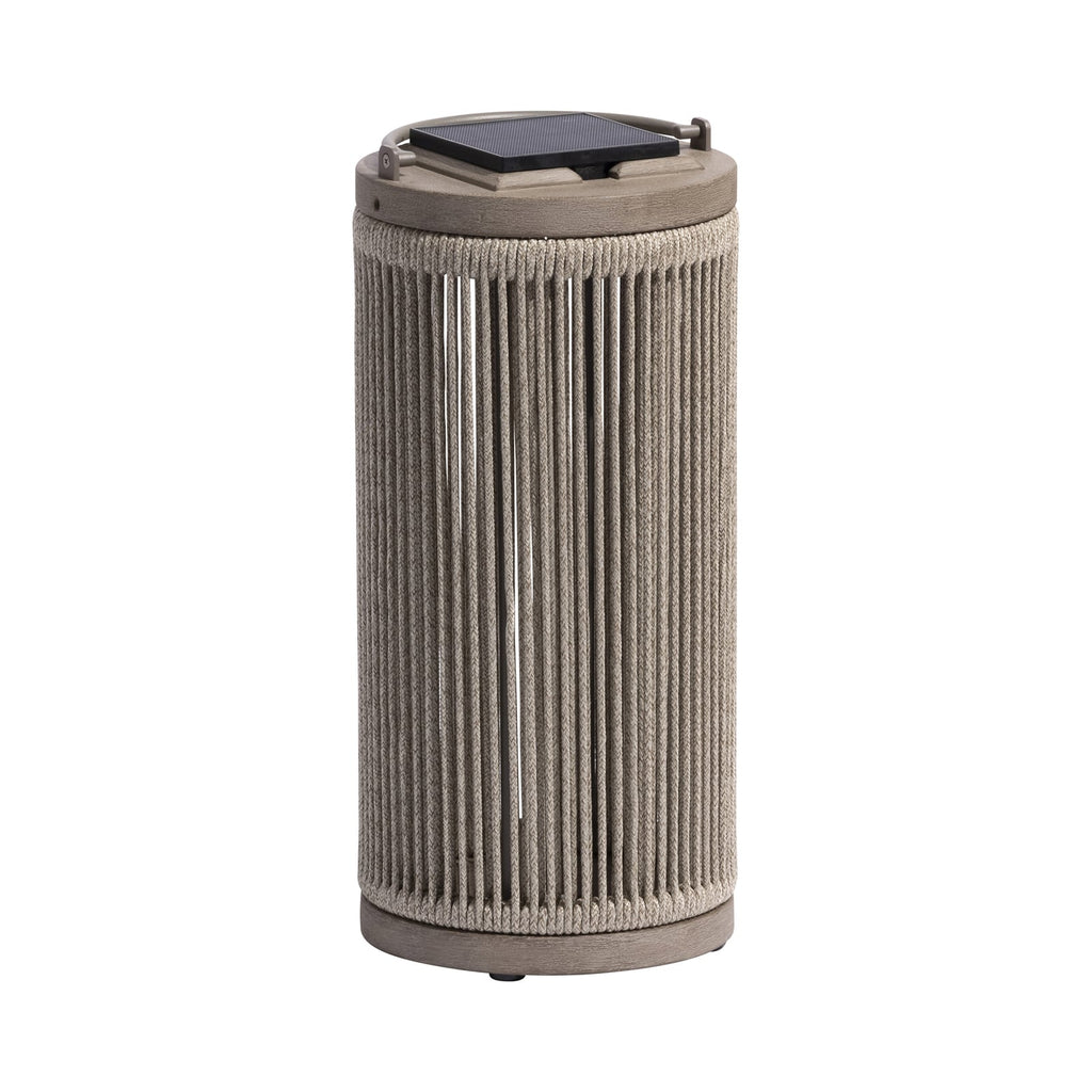 Solcellelampe LED Rop&Strip dimbar beige H40 cm forfra