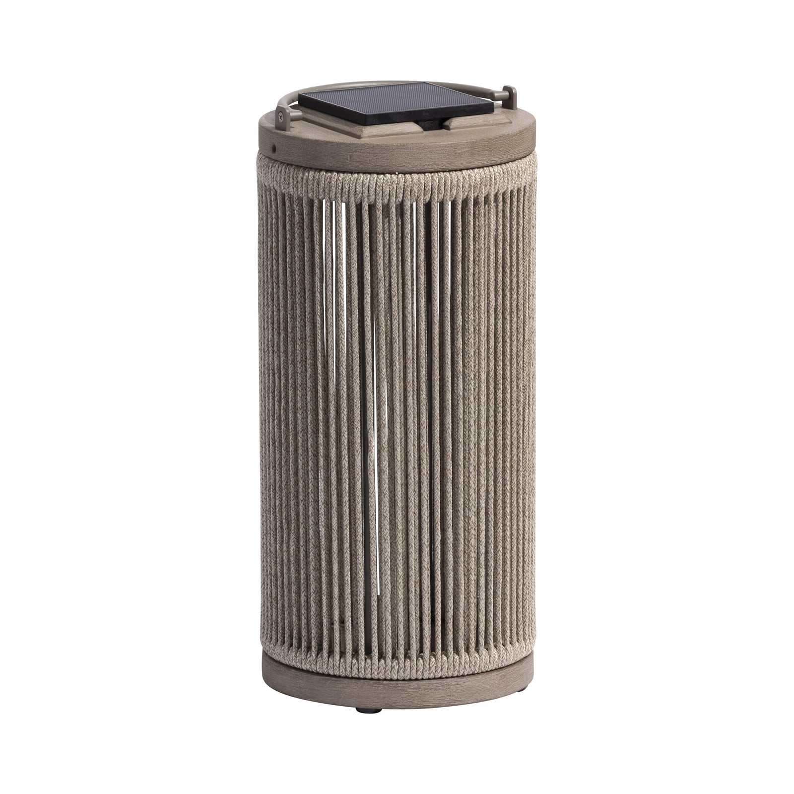 Solcellelampe LED Rop&Strip dimbar beige H40 cm forfra