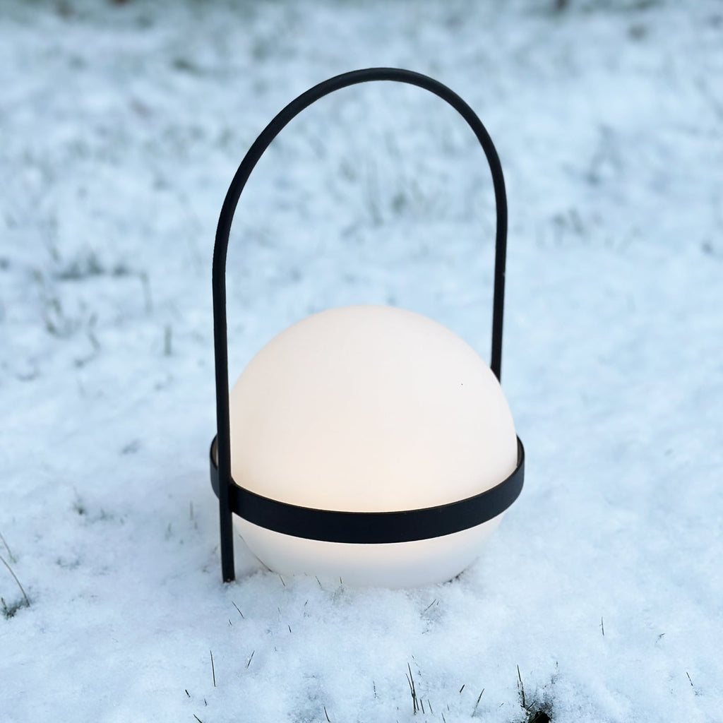 Solcellelampe LED Summer dimbar hvit/svart front