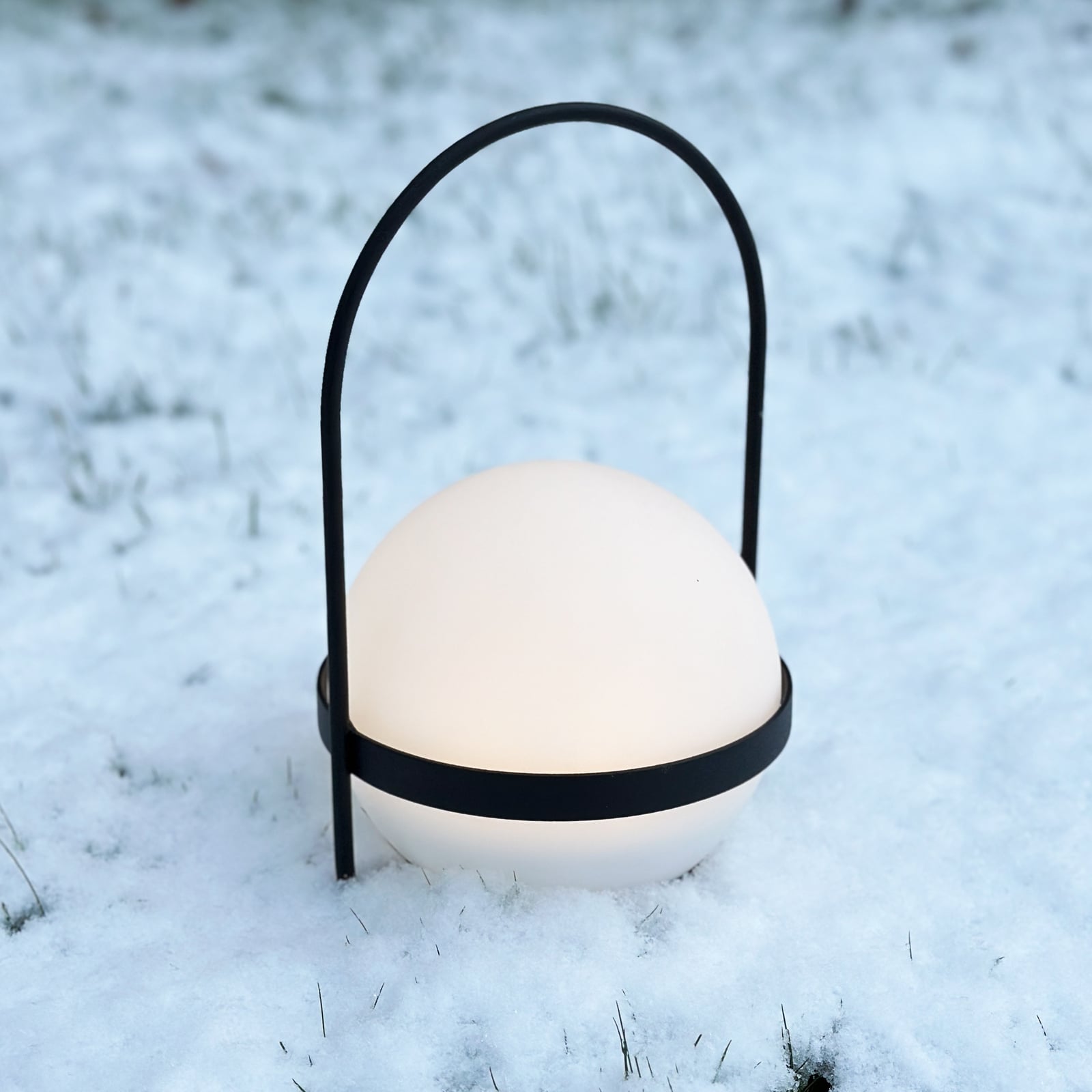 Solcellelampe LED Summer dimbar hvit/svart front