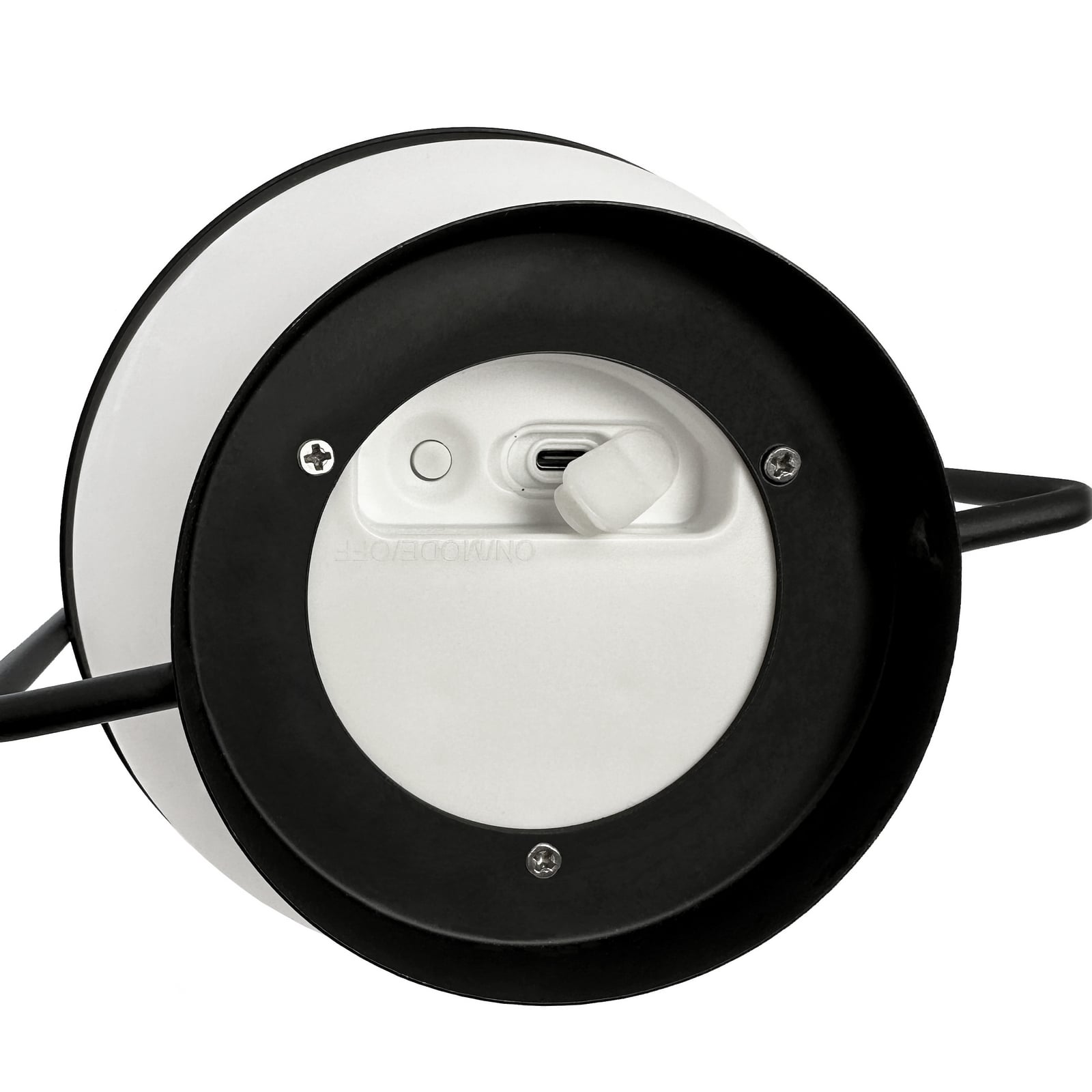 Solcellelampe LED Summer dimbar hvit/svart nærbilde av LED-lyskilde