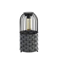 Solcellelampe LED Tahoa rotting grå H26 cm IP44 forfra