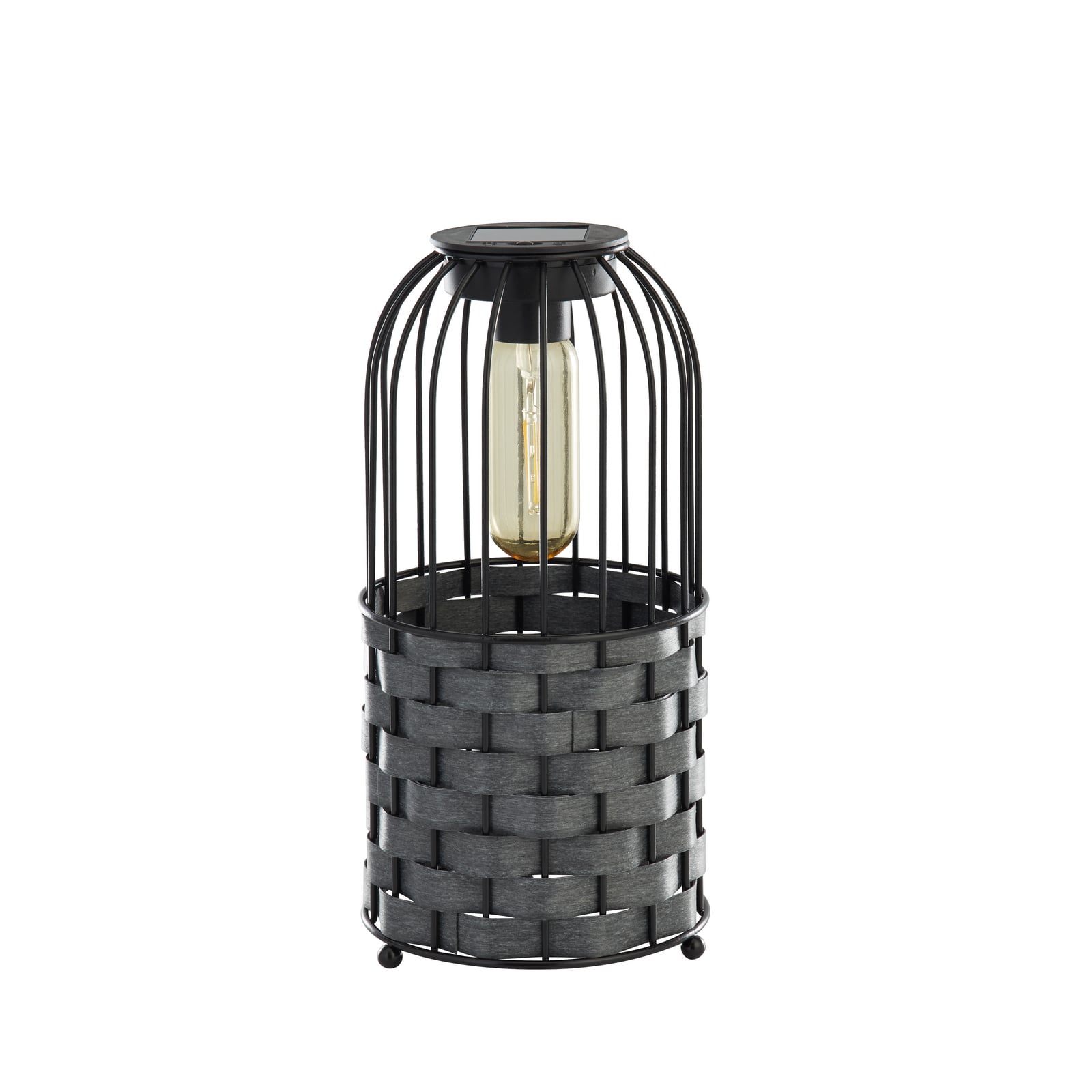 Solcellelampe LED Tahoa rotting grå H26 cm IP44 forfra