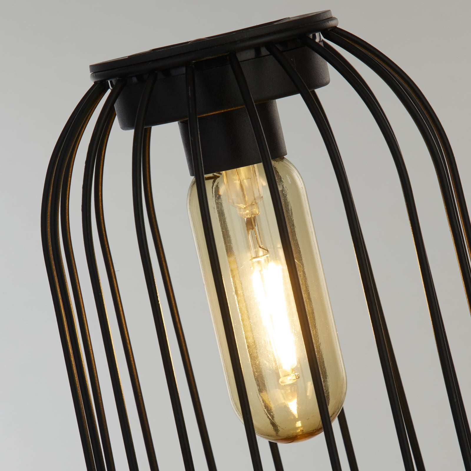 Solcellelampe LED Tahoa rotting grå H36 cm IP44 nærbilde