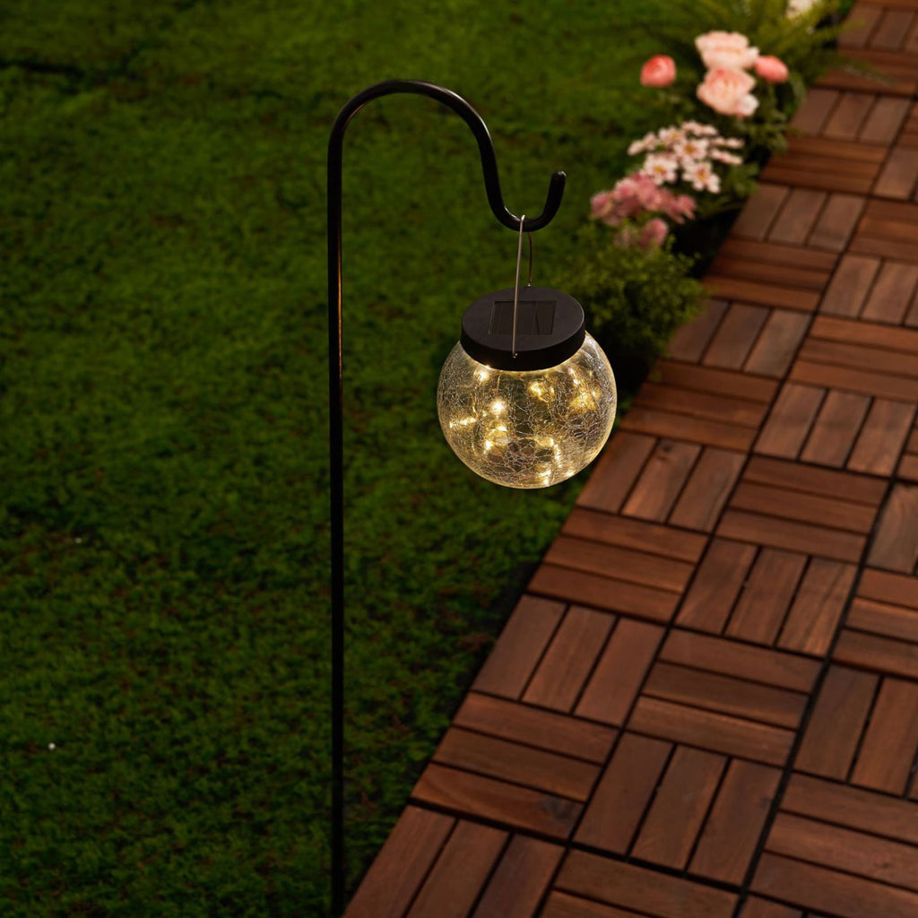 Detalj av solcellepanel på Solcellelampe med spyd Sunshine Pearl
