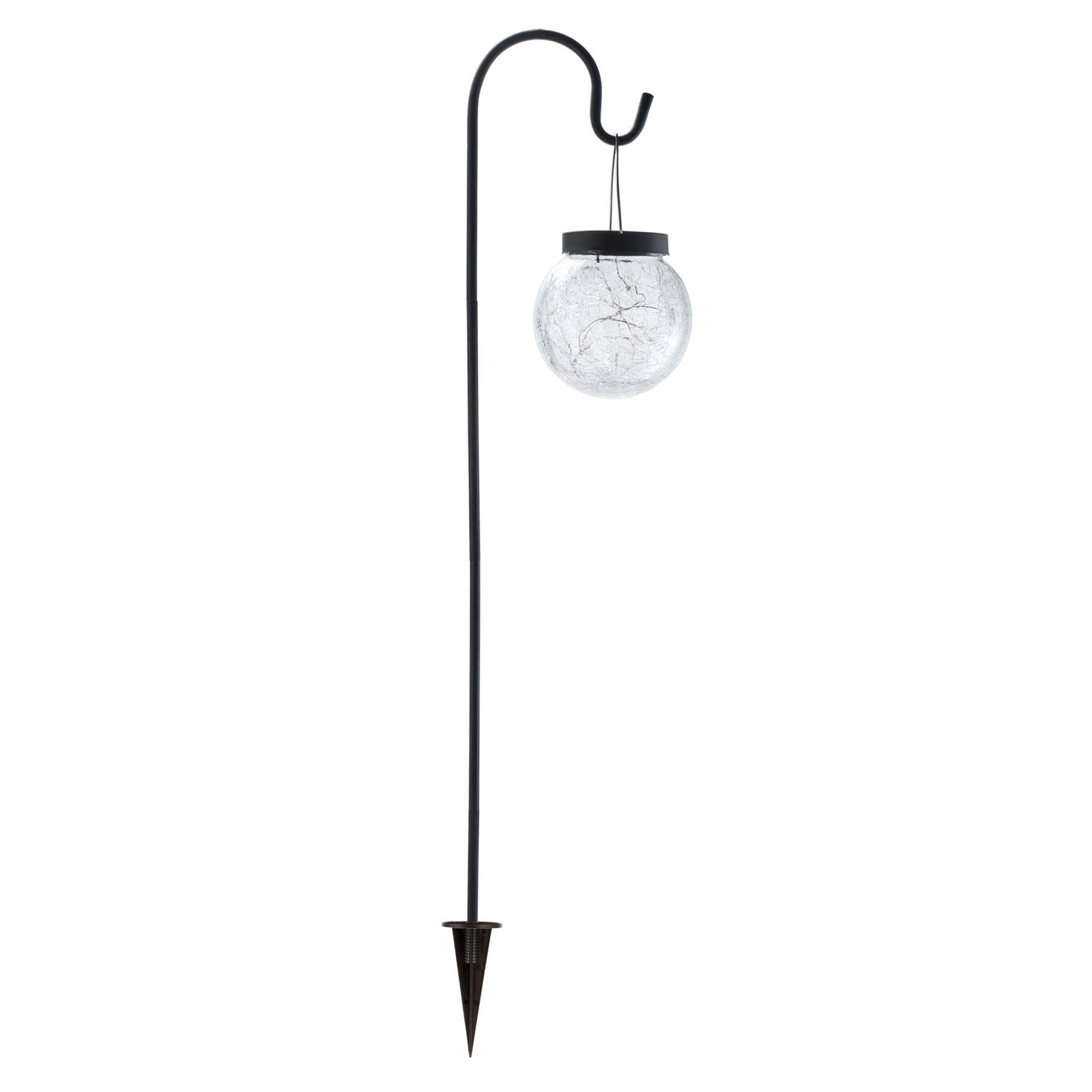 Nærbilde av glasskule på Solcellelampe med spyd Sunshine Pearl