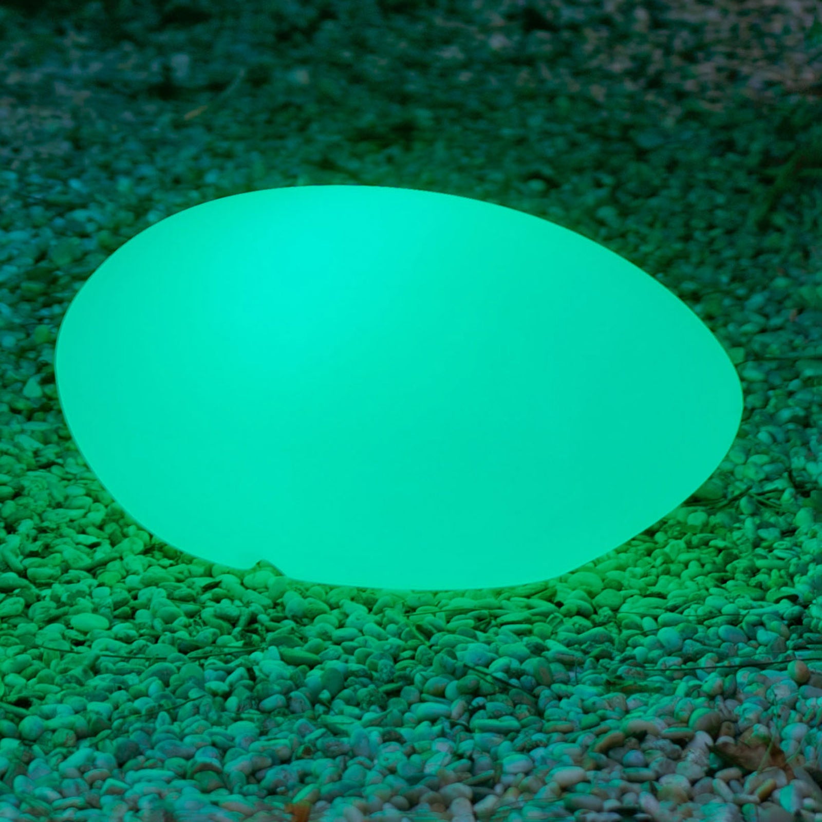 Detalj av Solcellelampe Petra steinform dimbar RGB IP65 40 cm