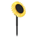 Solcellelampe solsikke med spyd Ø13 cm gul IP44 - Globo forfra