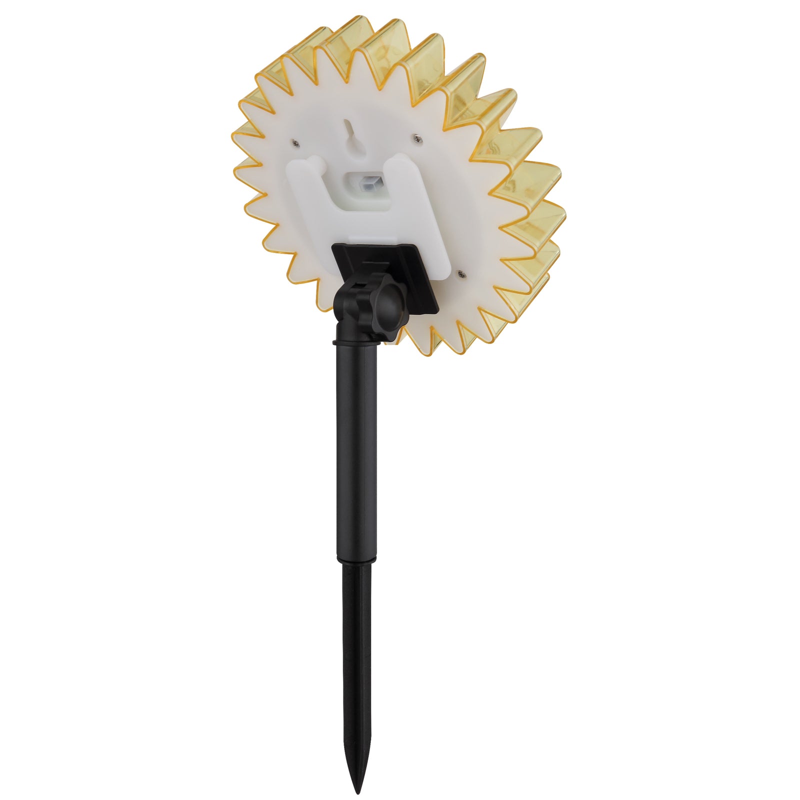 Detalj av LED-lys på Solcellelampe solsikke med spyd Ø13 cm gul IP44 - Globo