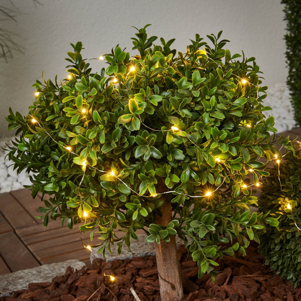 Solcellelyslenke Dew Drop 250 cm 50 LED varmhvit IP44 forfra