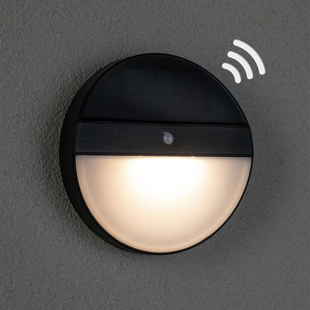 Solcellevegglampe Elois med bevegelsessensor front