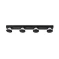 Speillampe Aqua Hollywood 4-lys svart GU10 IP44 foran