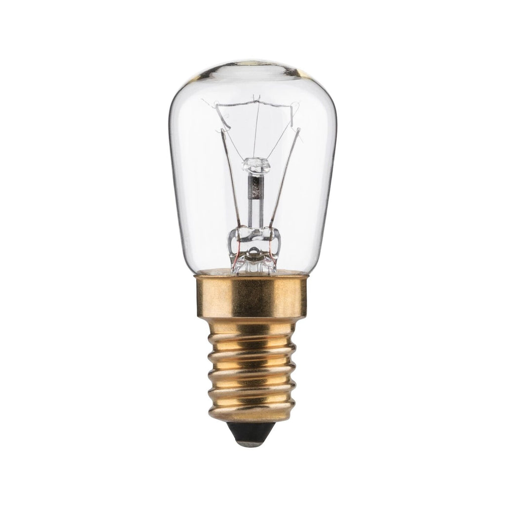 Steikovnspære E14 40W klar 2500K dimbar 300°C - Paulmann bakside