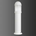 Sti-lampe Mason hvit aluminium E27 75 cm IP44 forfra