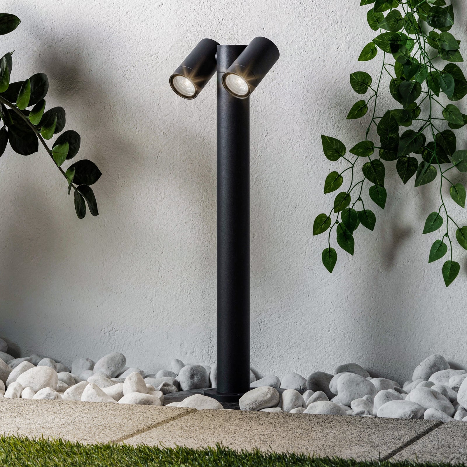 Sti-lampe Tulimar 2-lys GU10 dimbar 60 cm IP65 forfra