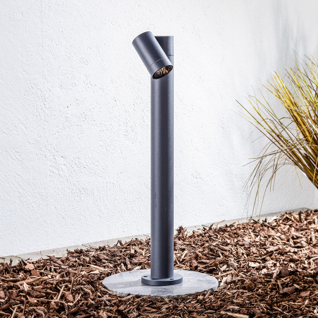 Sti-lampe Tulimar antrasitt aluminium bakside