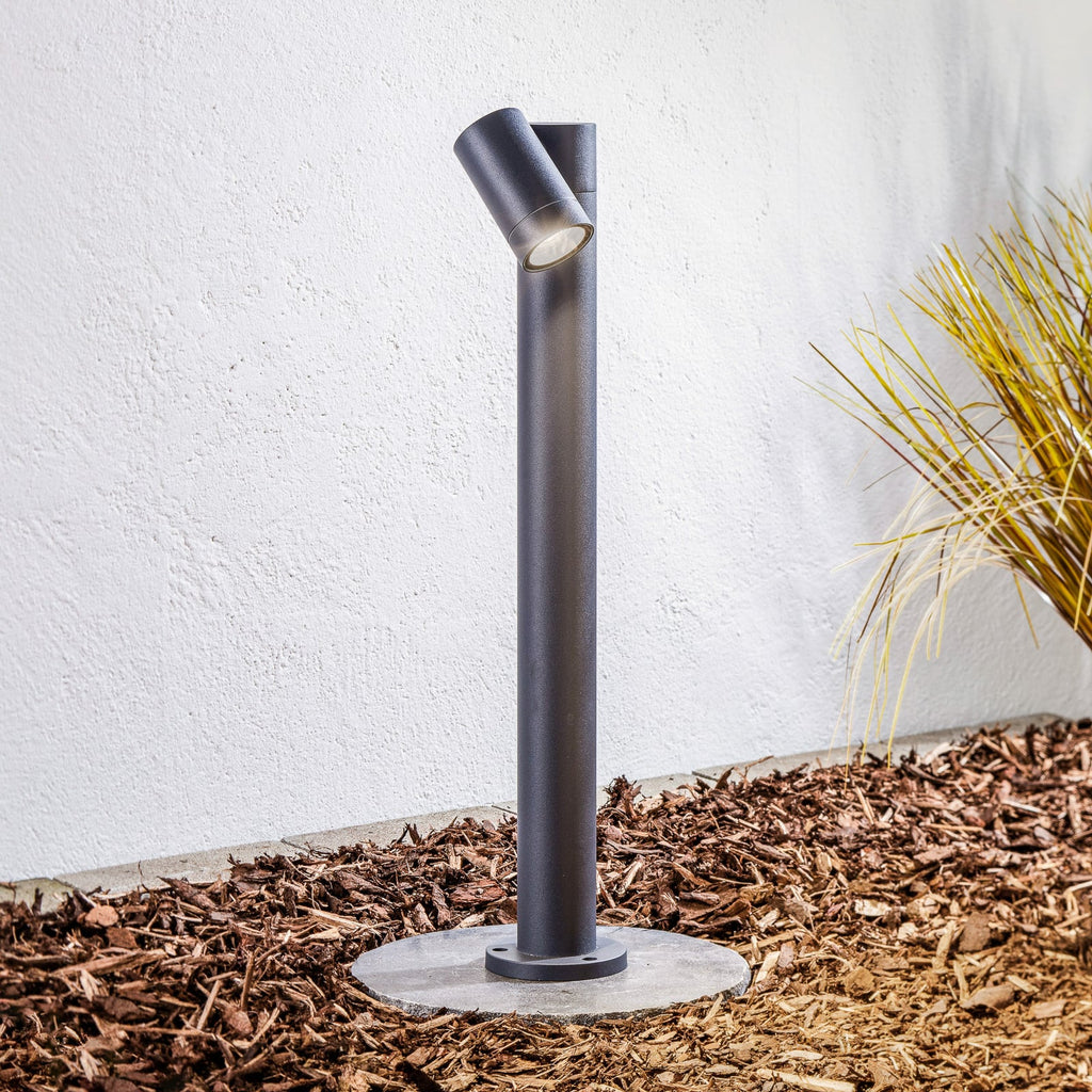Sti-lampe Tulimar antrasitt aluminium front
