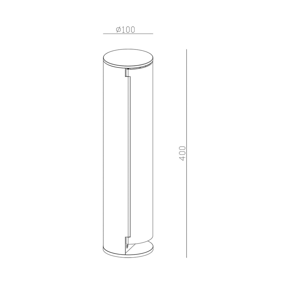 Montert Stikkontaktstolpe 2 uttak pressstøpt aluminium Ø10 cm IP44 i hage