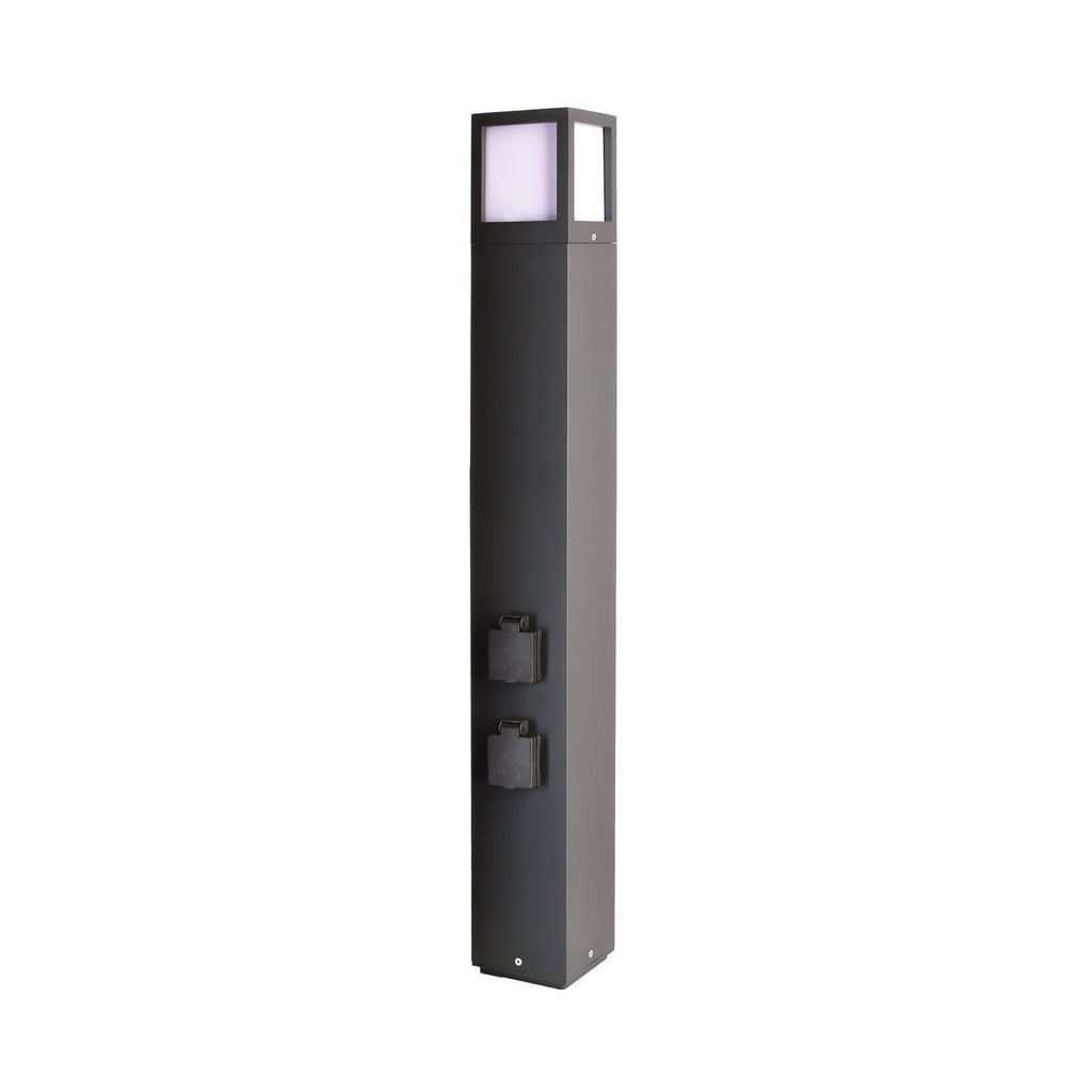Stolpelampe Facado Socket med stikkontakt E27 100 cm IP54 forside