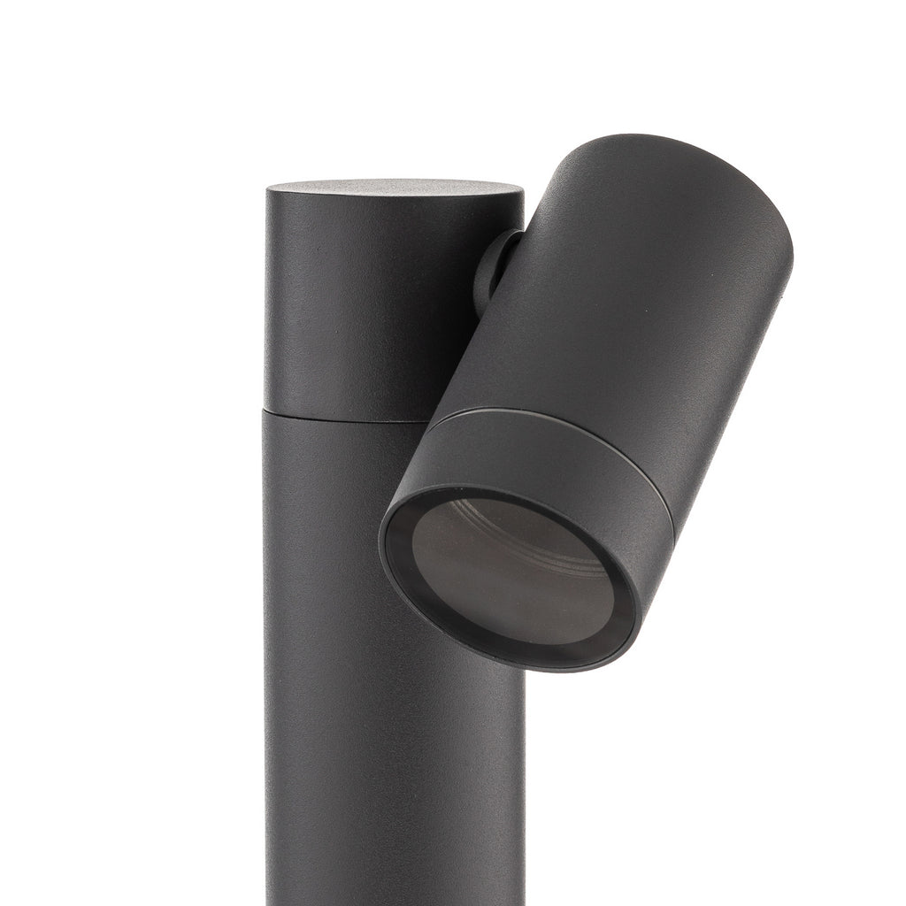 Stolpelampe Tulimar GU10 antrasitt dimbar 45 cm IP65 montert i hage