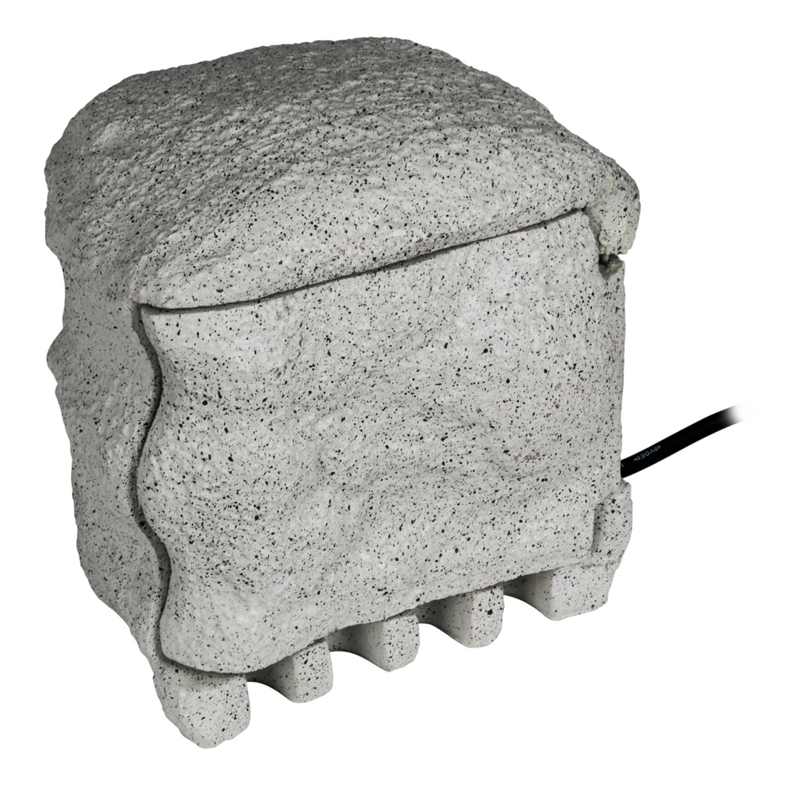 Strømfordeler Piedra granittlook 4 uttak bakside med kabel