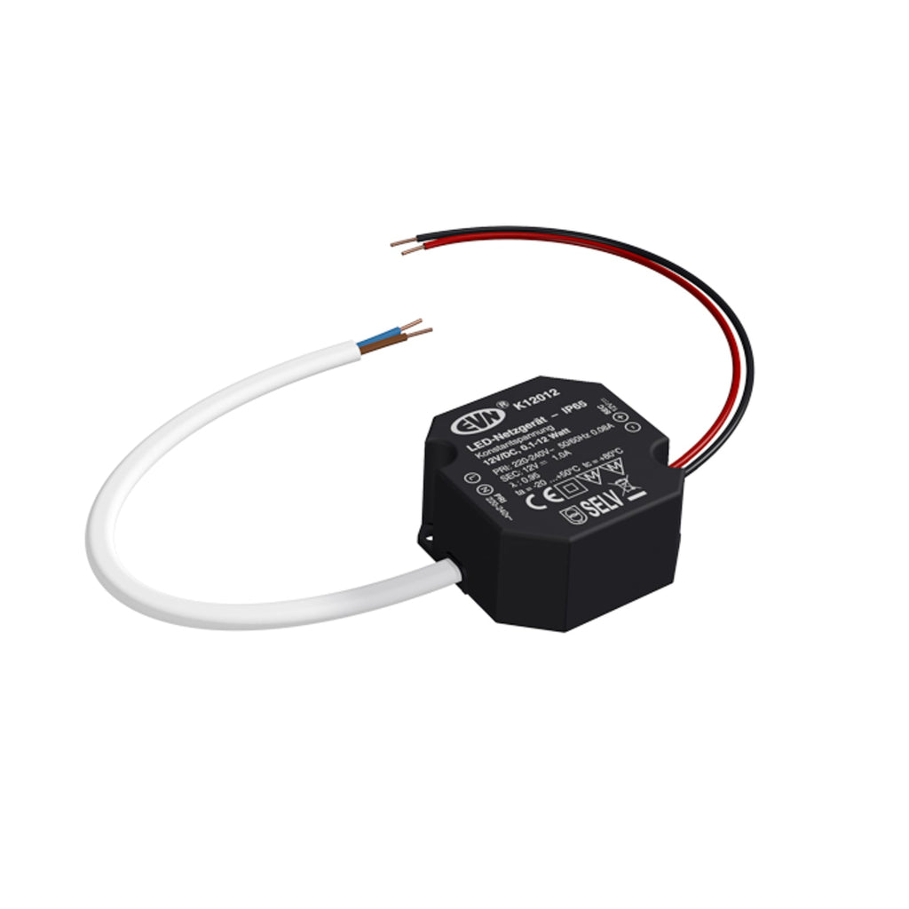 Detaljbilde av Strømforsyning 12V/DC 0,1-12W IP65 ikke dimbar - EVN
