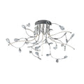 Taklampe Crystal LED krom med krystall Ø54 cm 18W sett forfra