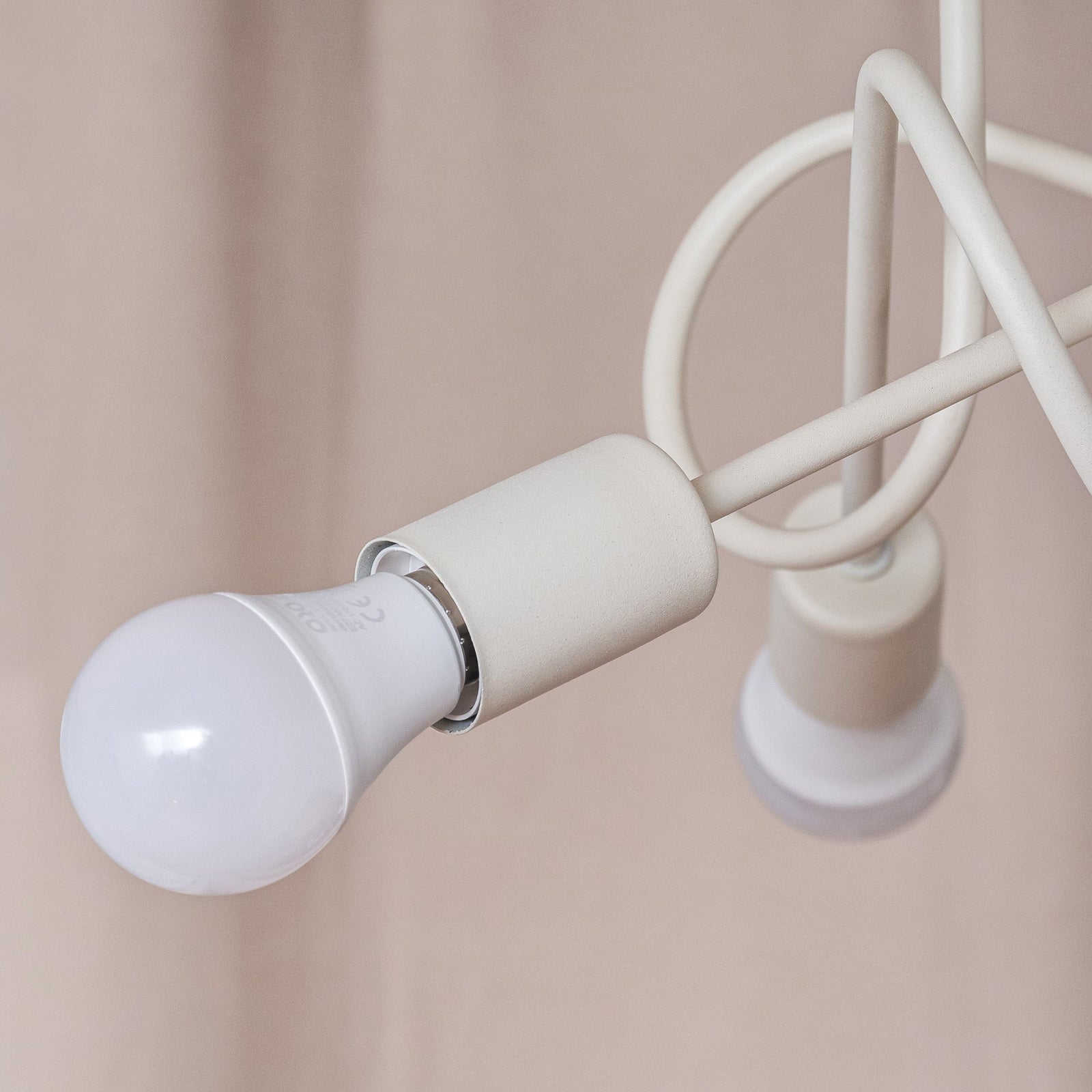 Taklampe Oxford 3-lys sand metall oppheng