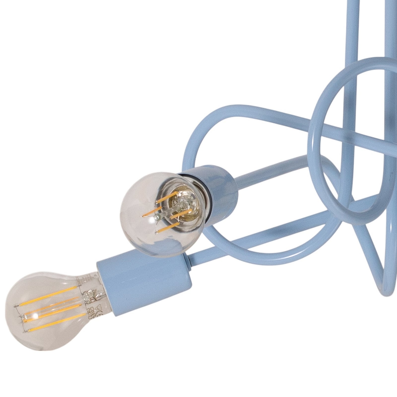Taklampe Oxford 5-lys lyseblå metall oversikt