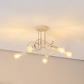 Taklampe Oxford 5-lys sand metall Ø47 cm forfra