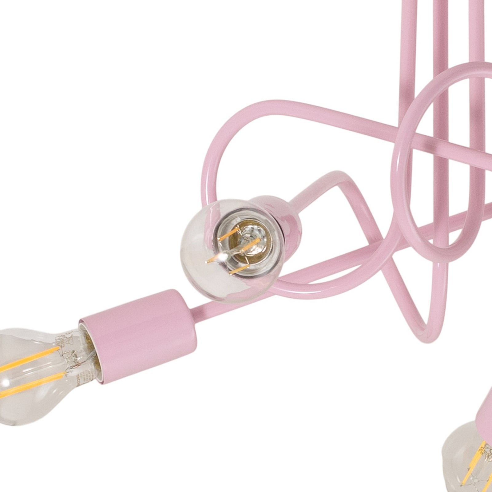 Taklampe Oxford lysrosa sideprofil