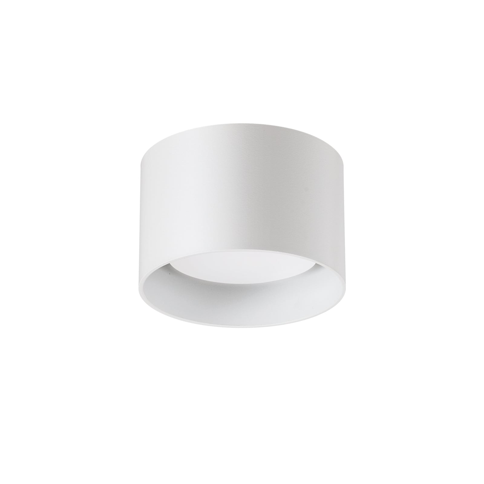 Taklampe Spike Round aluminium hvit GX53 Ø10 cm forfra