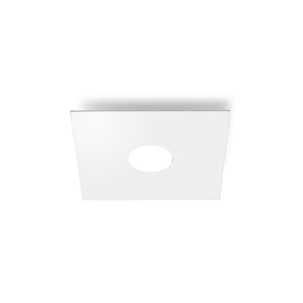 Taklampe Square hvit metall 25x25 cm dimbar GX53 forfra