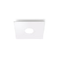 Taklampe Square hvit metall 25x25 cm dimbar GX53 forfra