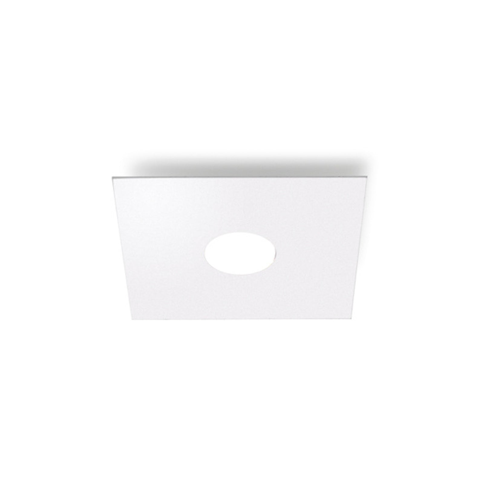 Taklampe Square hvit metall 25x25 cm dimbar GX53 forfra
