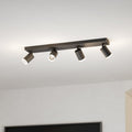 Takspot 4-lys Melitello-Z svart dimbar CCT 68 cm forfra