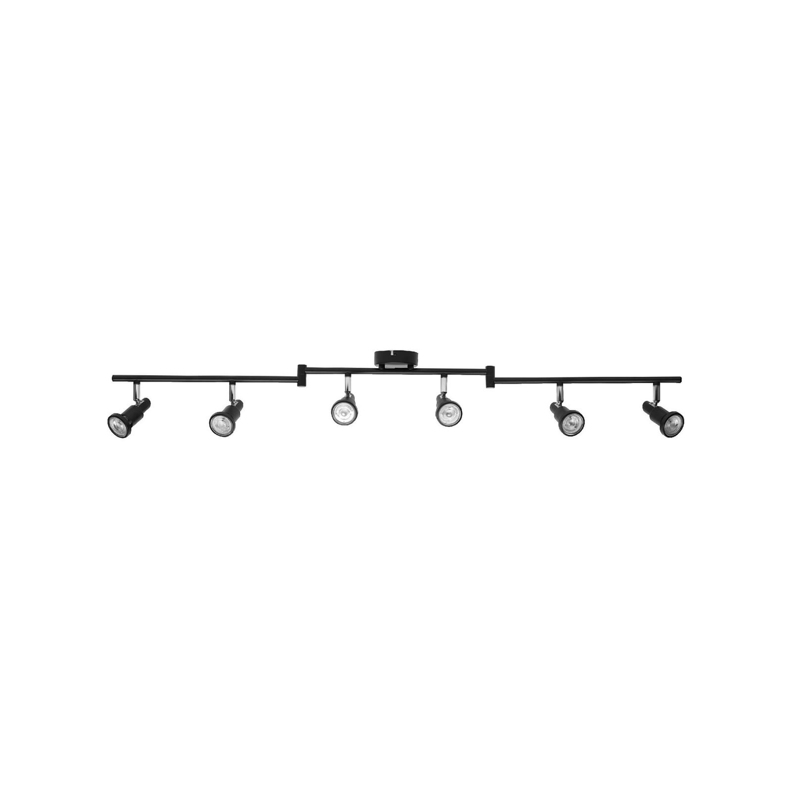 Takspot 6-lys svart stål GU10 dimbar 119,8 cm - OSRAM forfra