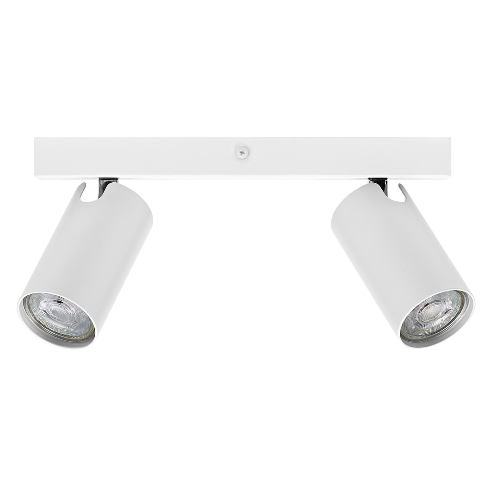 Detalj av Takspot Octagon 2-lys hvit matt stål dimbar GU10-LED