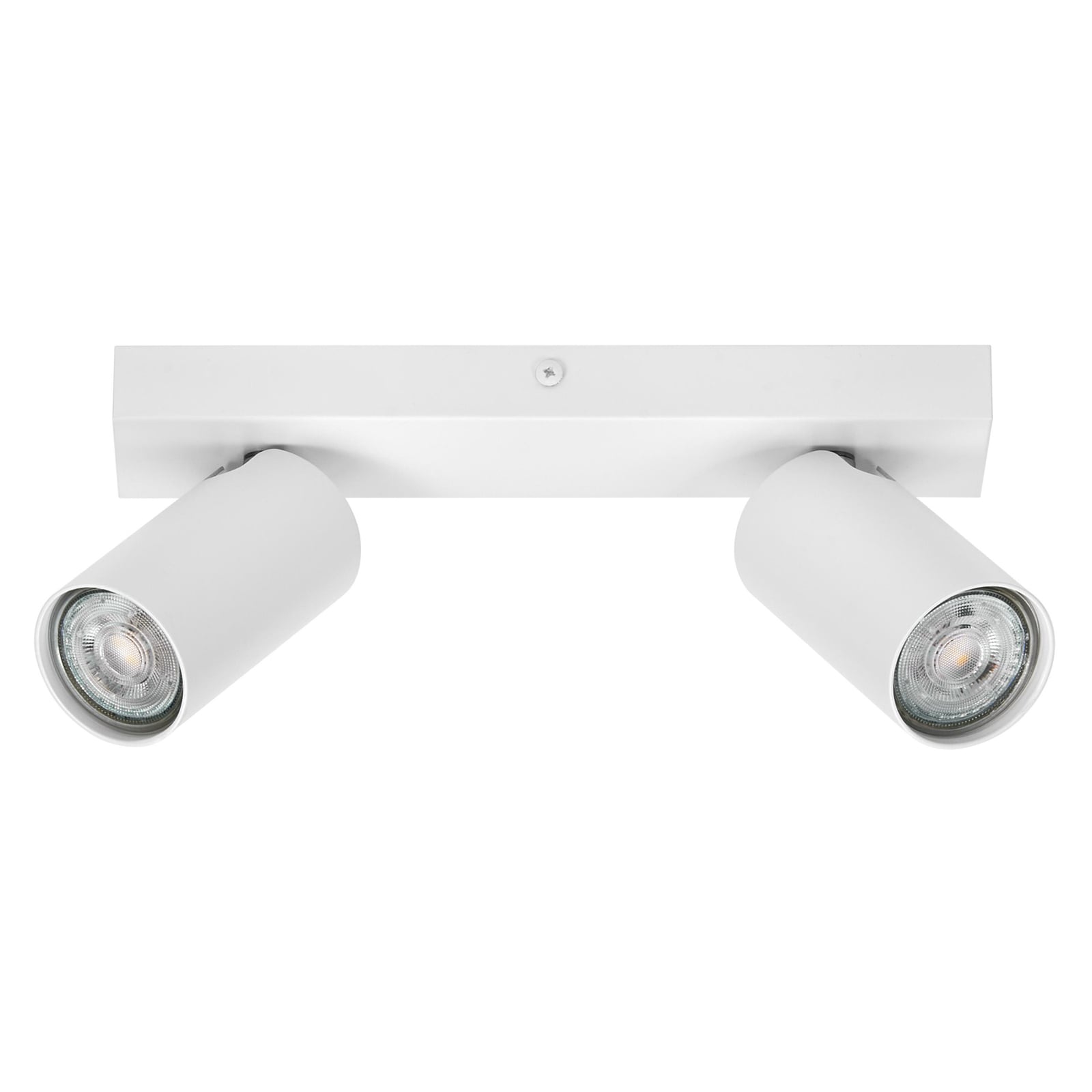 Montert Takspot Octagon 2-lys hvit matt stål dimbar GU10-LED i rom
