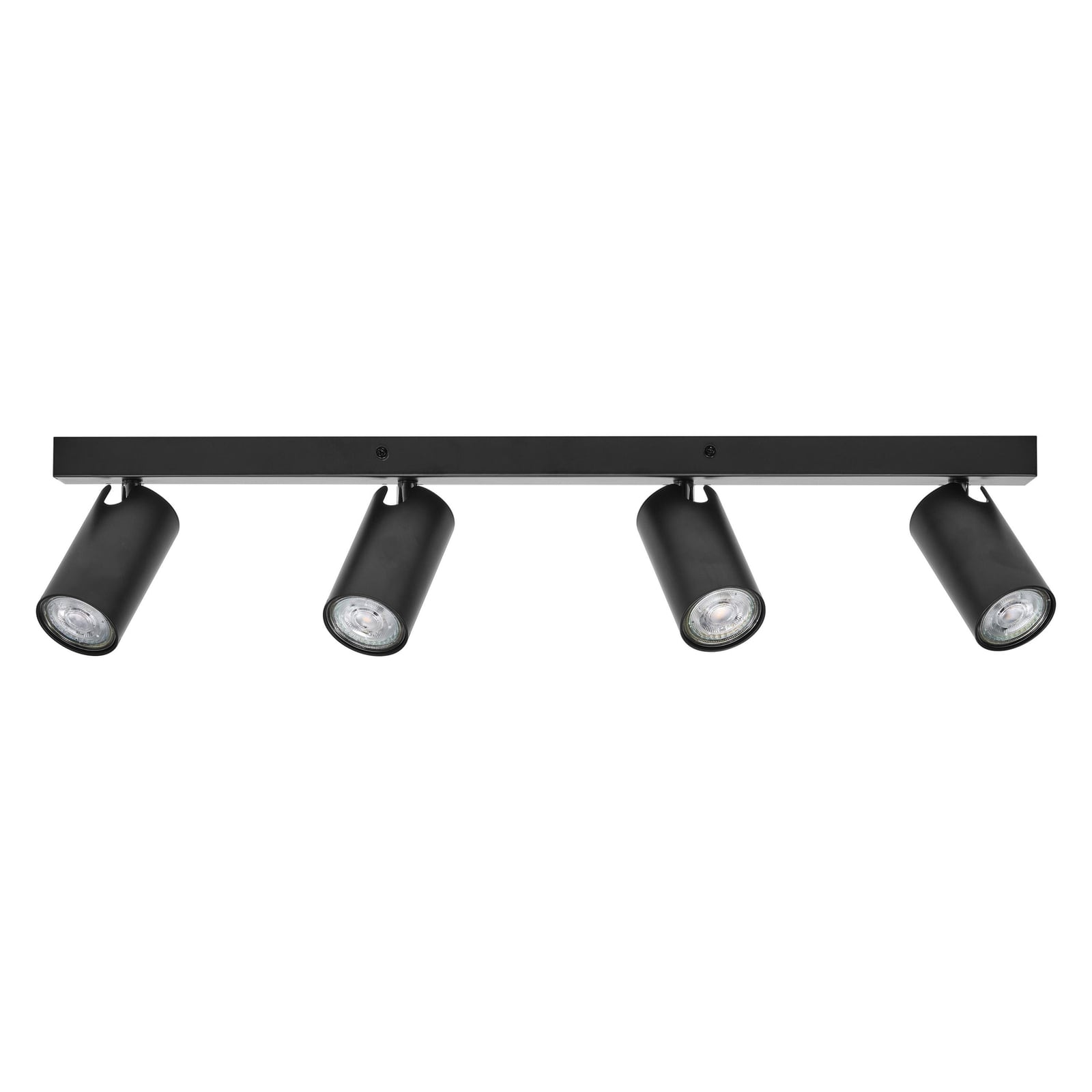 Montert Takspot Octagon 4-lys dimbar svart stål 60 cm GU10 i rom
