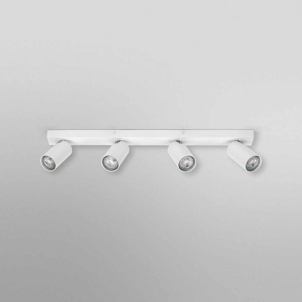 Takspot OCTAGON 4-lys GU10 hvit dimbar 2700K med dimbar LED