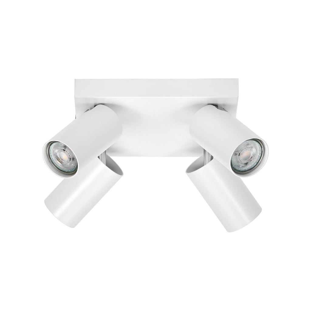 Takspot Octagon Plate 4-lys hvit dimbar GU10 - OSRAM forfra