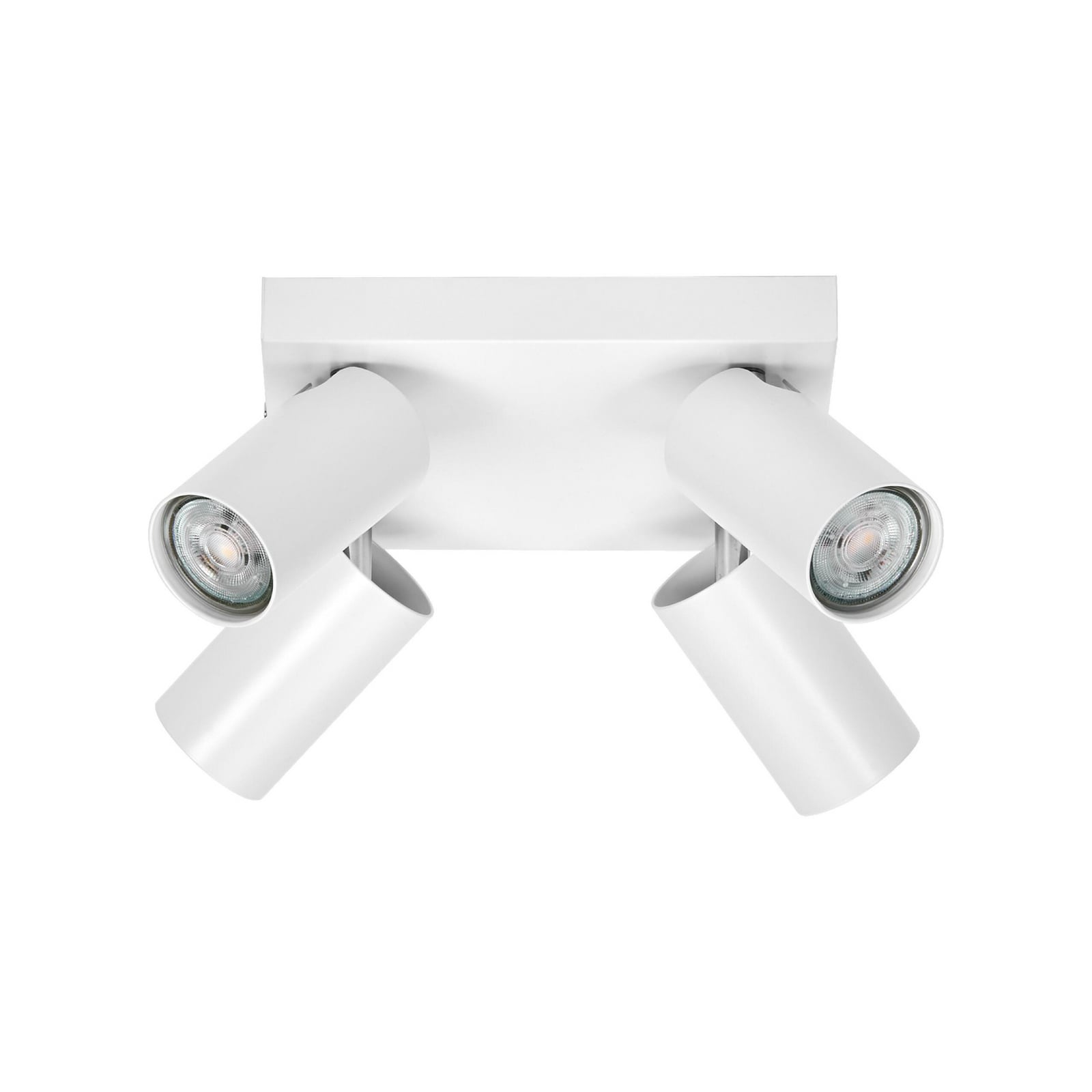 Takspot Octagon Plate 4-lys hvit dimbar GU10 - OSRAM forfra