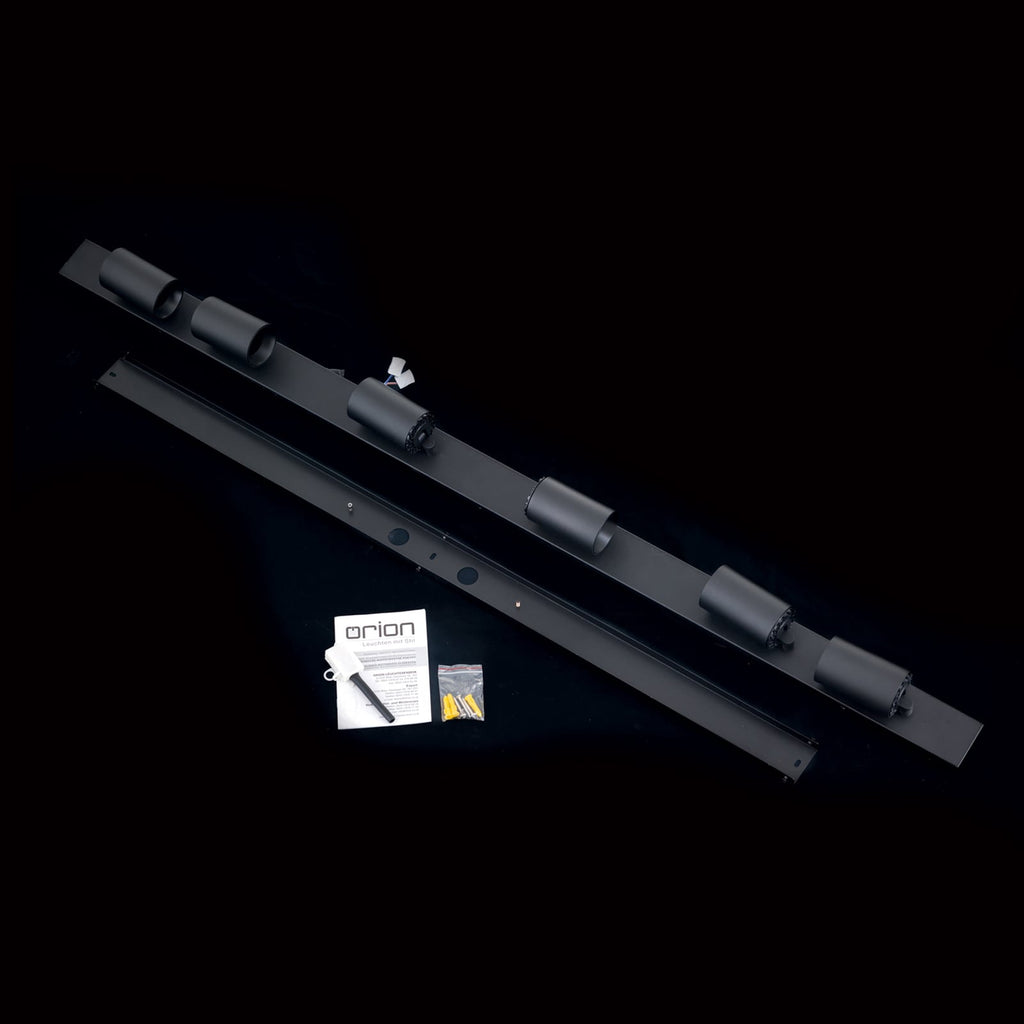 Takspot Sean 6-lys svart GU10 svingbar 130 cm - justerbare spotter