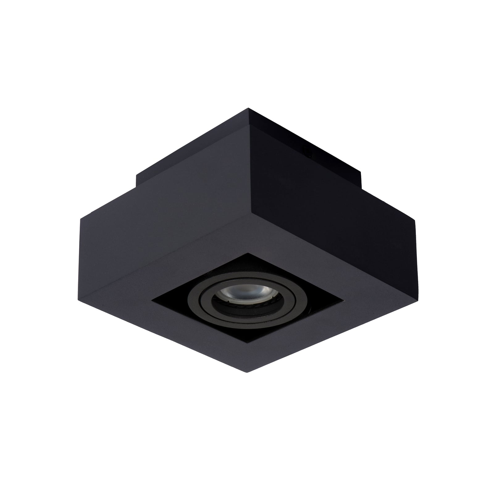 Detalj av Takspot Xirax 1-lys svart aluminium dimbar GU10