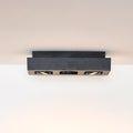 Takspot Xirax 3-lys dimbar dim-to-warm svart aluminium forfra