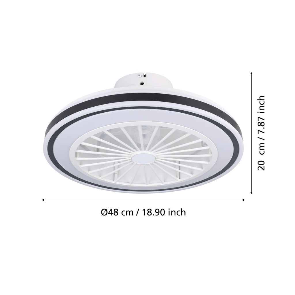 Detalj av Takvifte Almeria med LED CCT dimbar hvit/svart